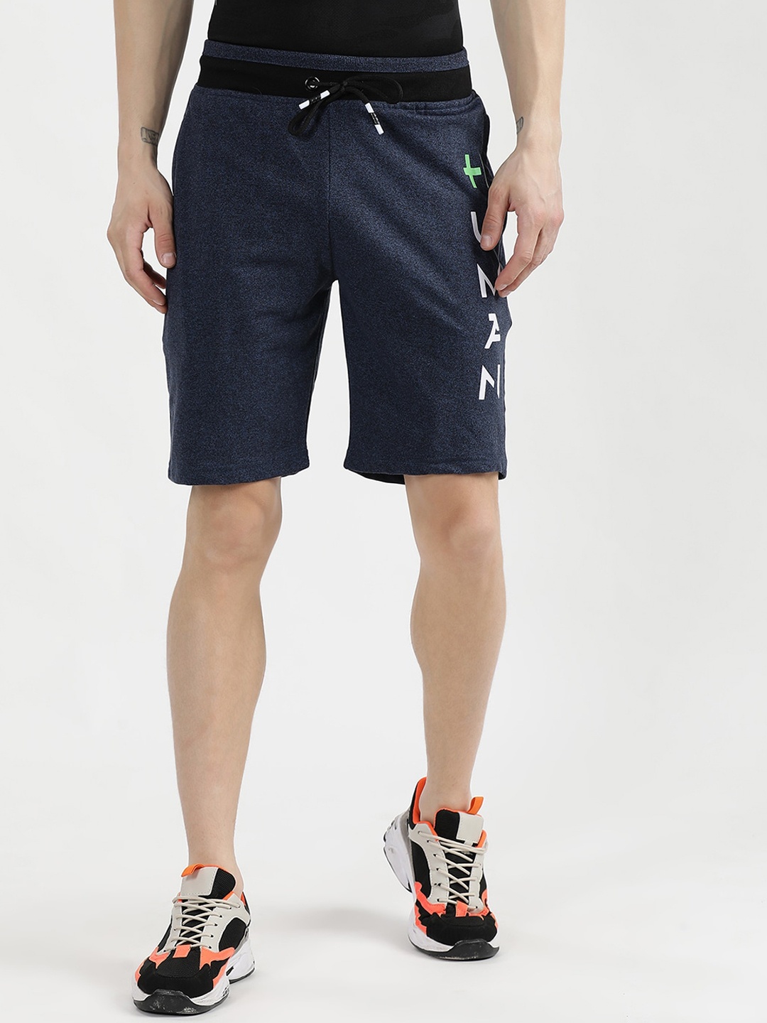 

V2 Value & Variety Men Navy Blue Typography Regular Shorts