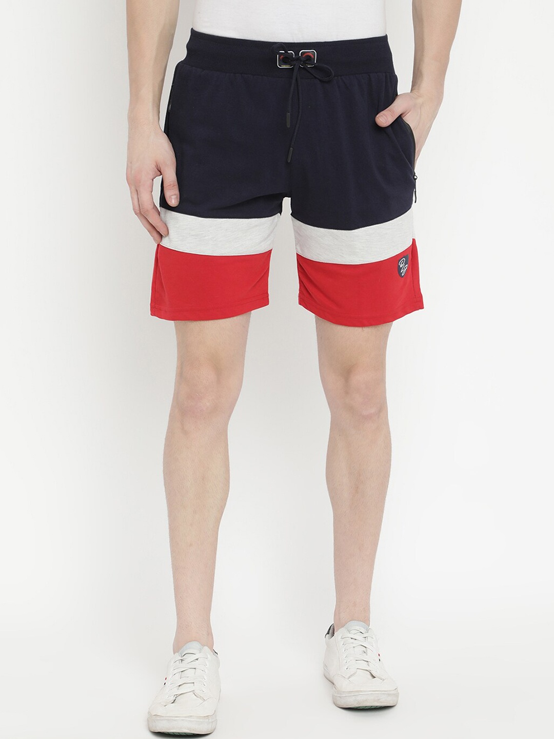 

V2 Value & Variety Men Navy Blue Colourblocked Regular Shorts