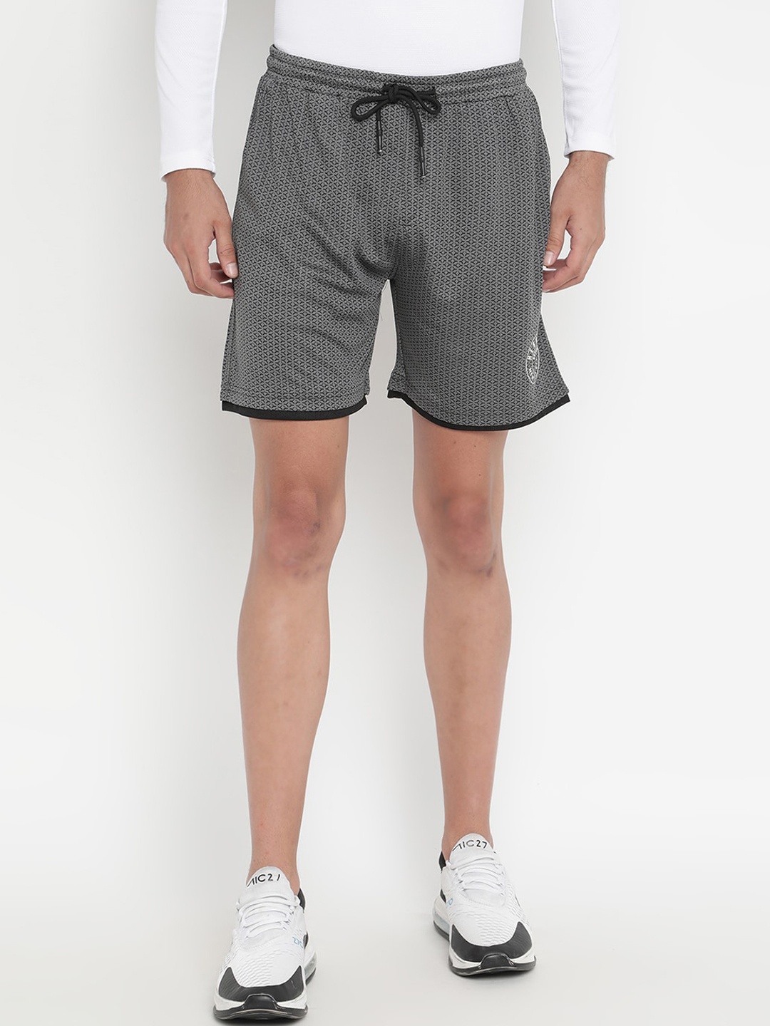

V2 Value & Variety Men Grey Printed Regular Shorts