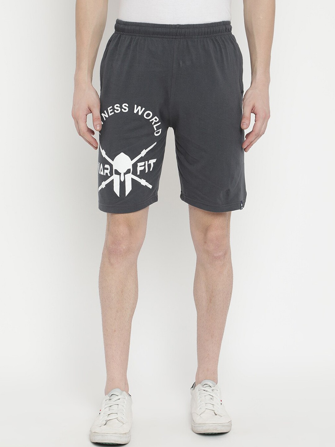

V2 Value & Variety Men Grey Printed Regular Shorts