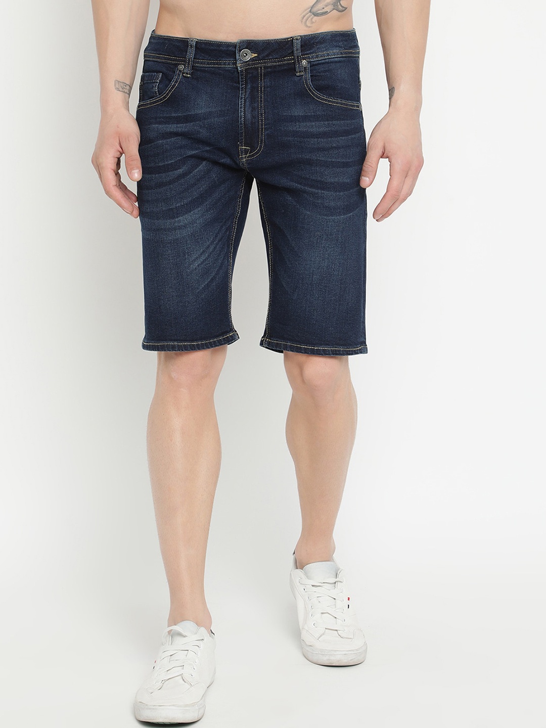 

V2 Value & Variety Men Blue Washed Denim Shorts