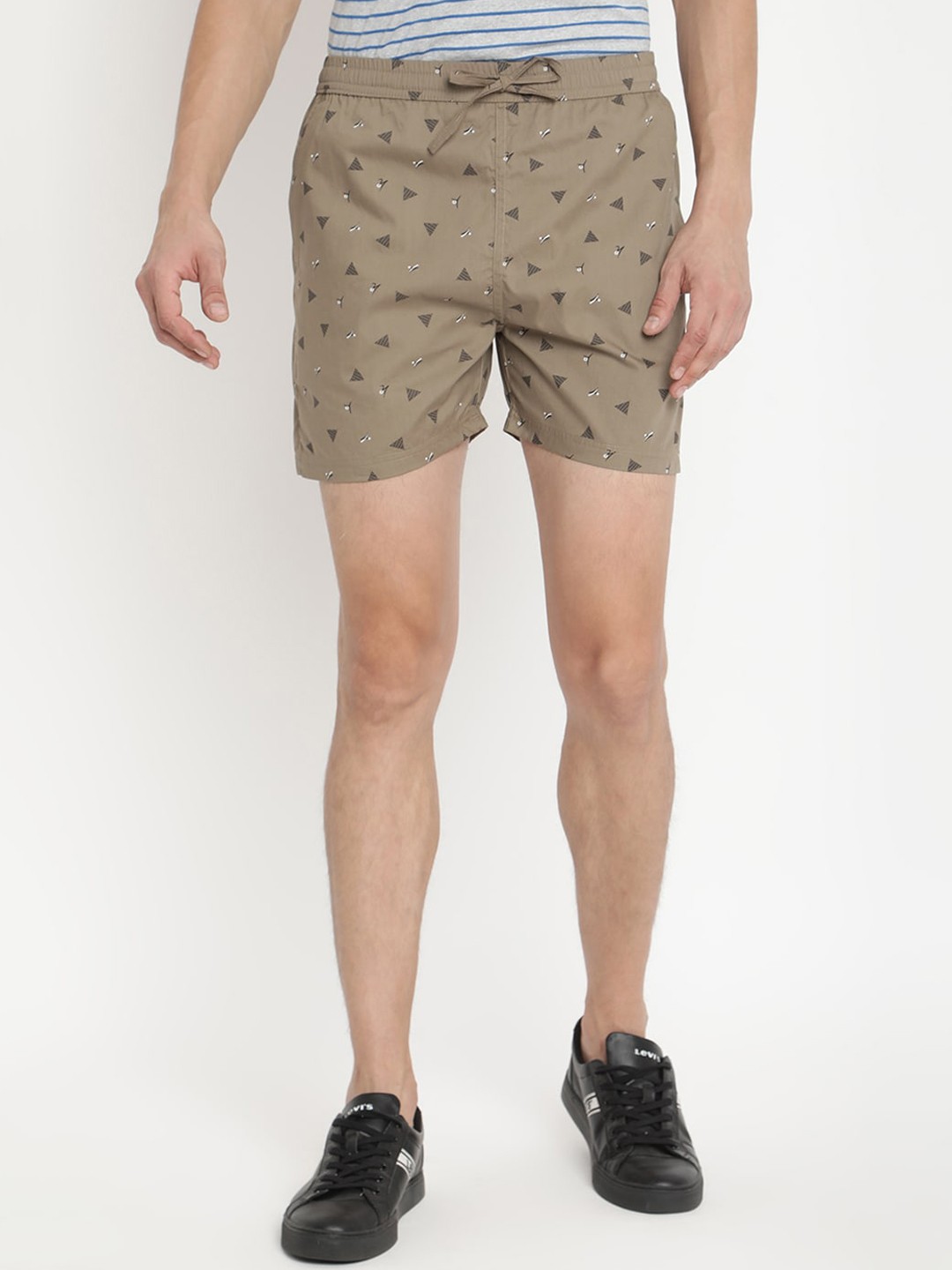 

V2 Value & Variety Men Beige Printed Regular Shorts