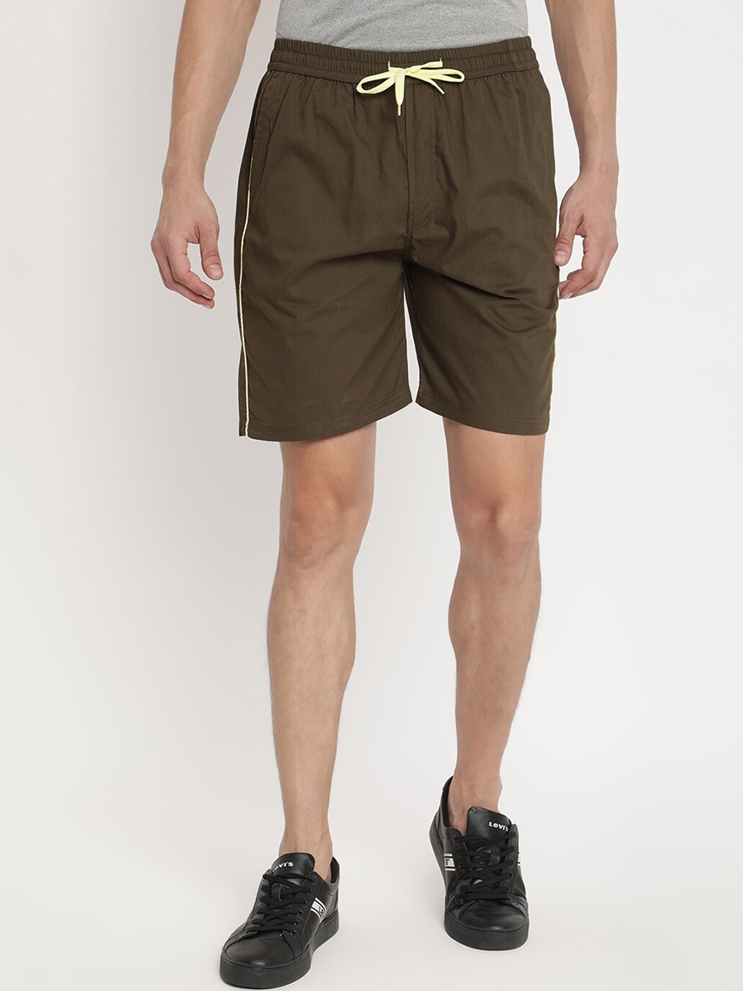 

V2 Value & Variety Men Olive Green Cotton Regular Shorts