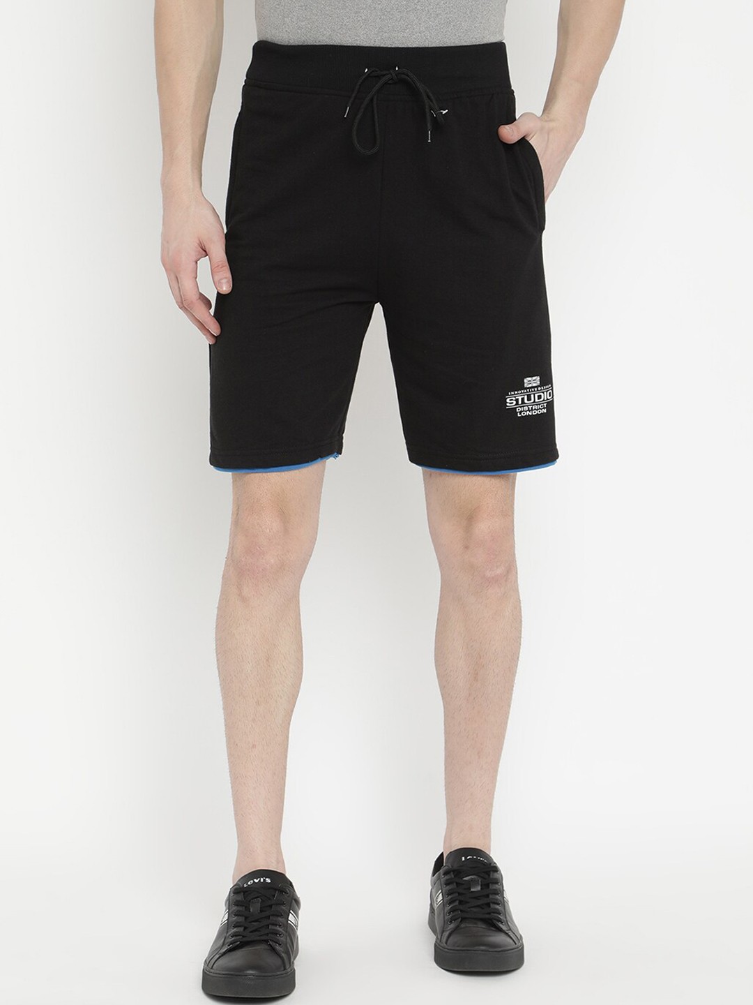 

V2 Value & Variety Men Black Sports Shorts
