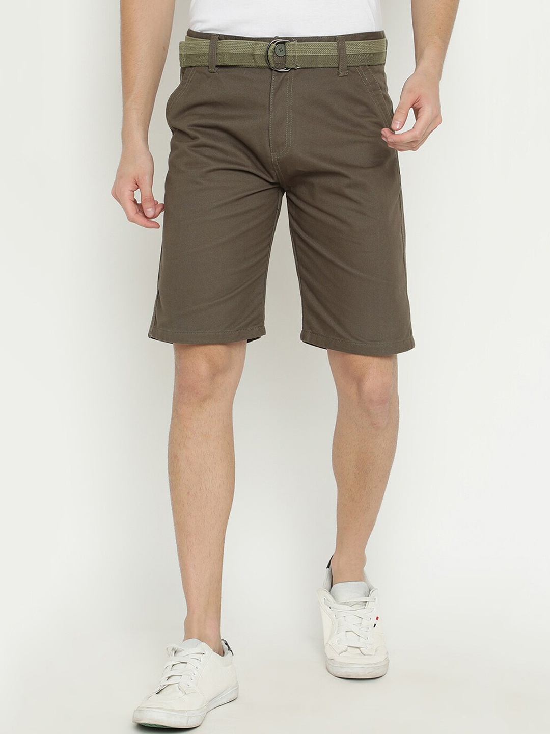 

V2 Value & Variety Men Olive Green Cotton Chino Shorts