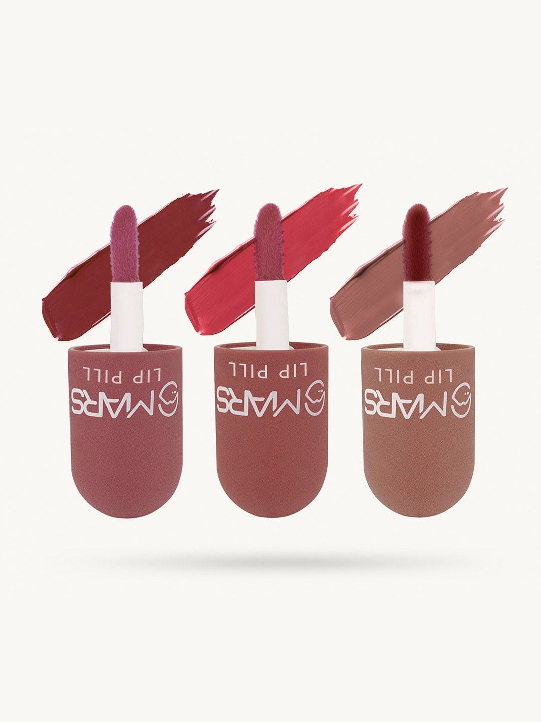

MARS Set Of 3 Matte Lip Bullets Shade-2B, Nude