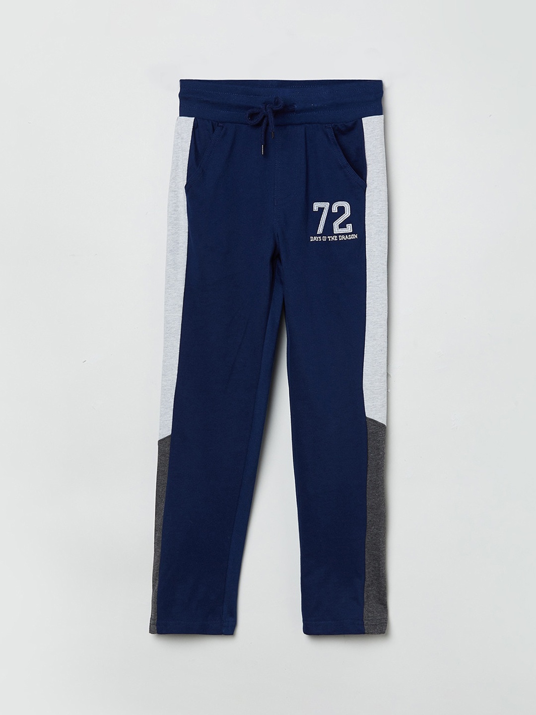 

max Boys Navy Blue Solid Track Pants