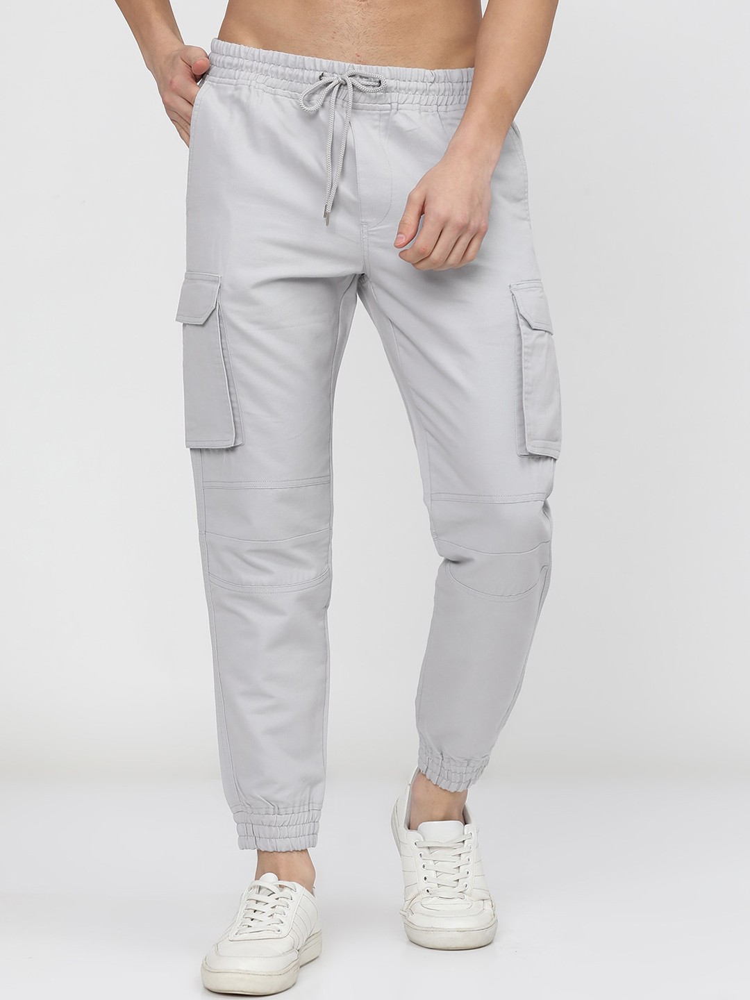 

KETCH Men Grey Slim Fit Joggers Trousers