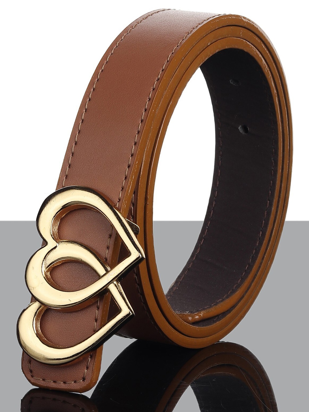 

Kastner Women Tan & Golden Solid Belt