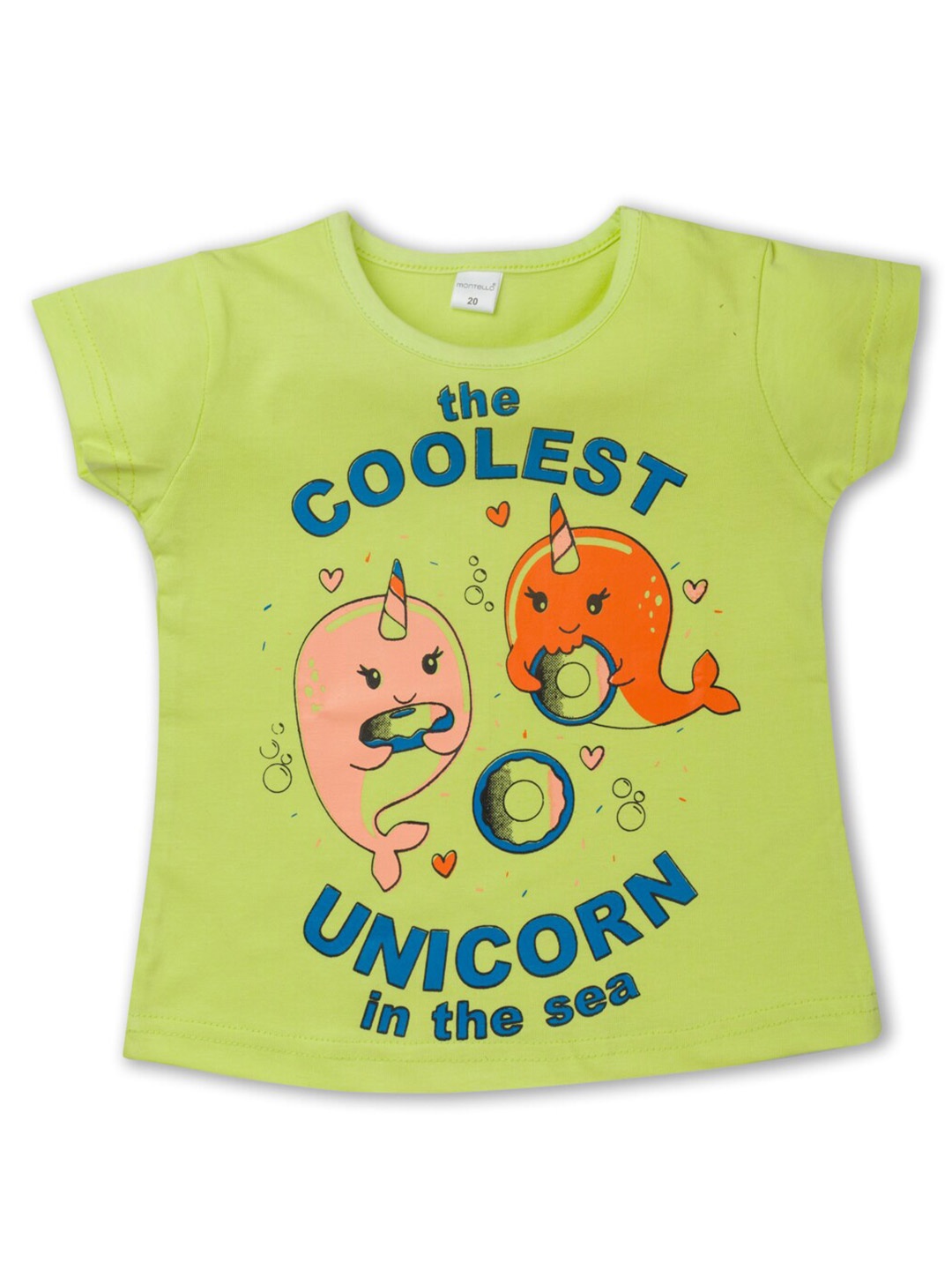 

Montello Girls Green Printed T-shirt