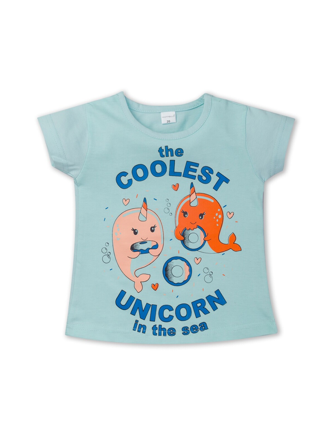 

Montello Girls Turquoise Blue Printed T-shirt