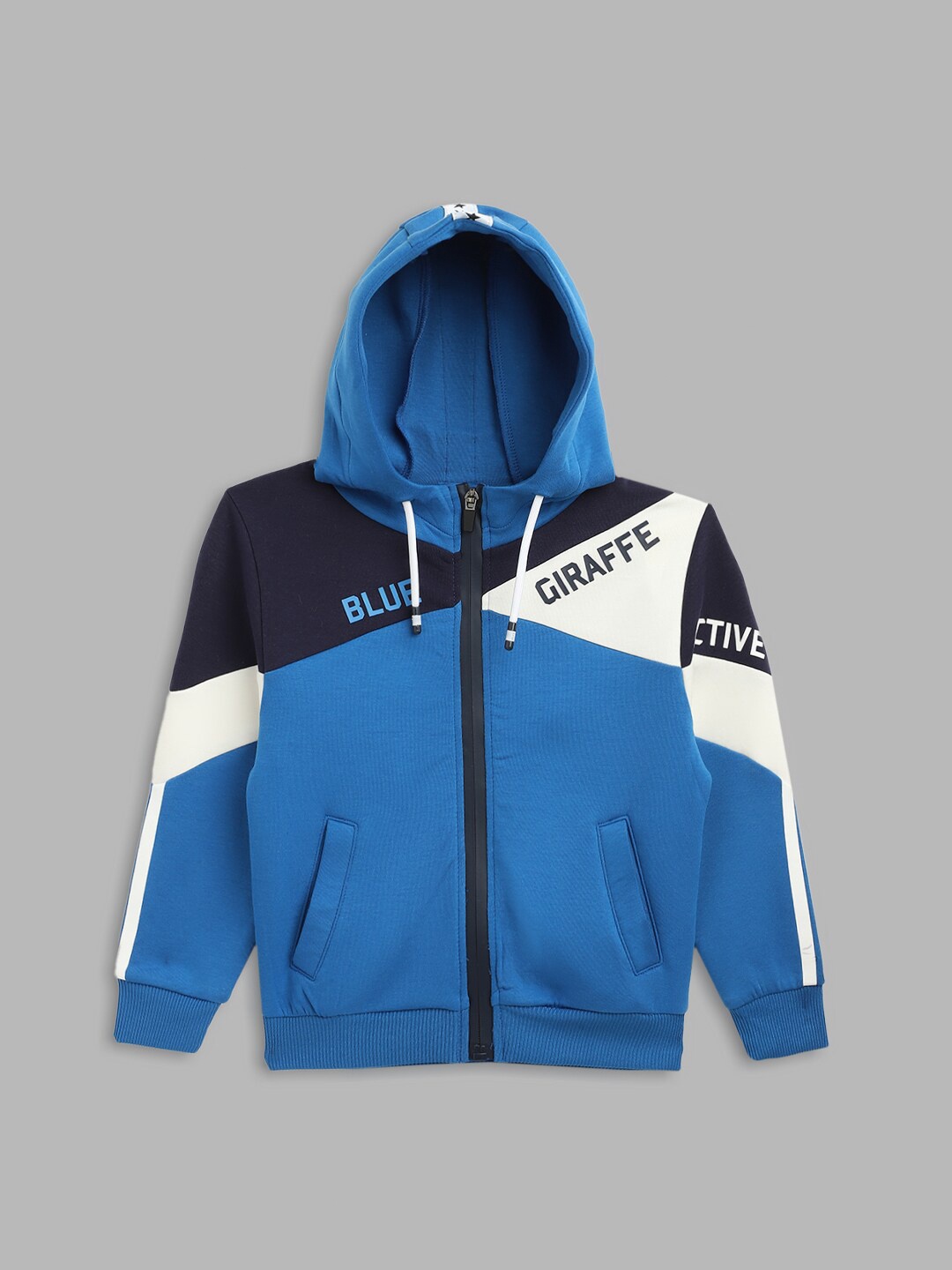 

Blue Giraffe Boys Navy Blue Colourblocked Sweatshirt