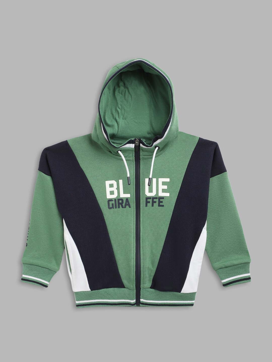 

Blue Giraffe Boys Green Colourblocked Sweatshirt