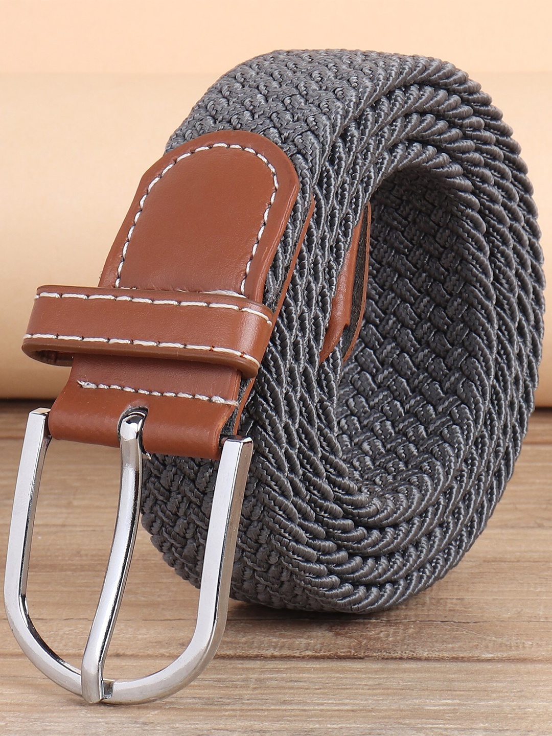 

Kastner Unisex Grey Woven Design Belt
