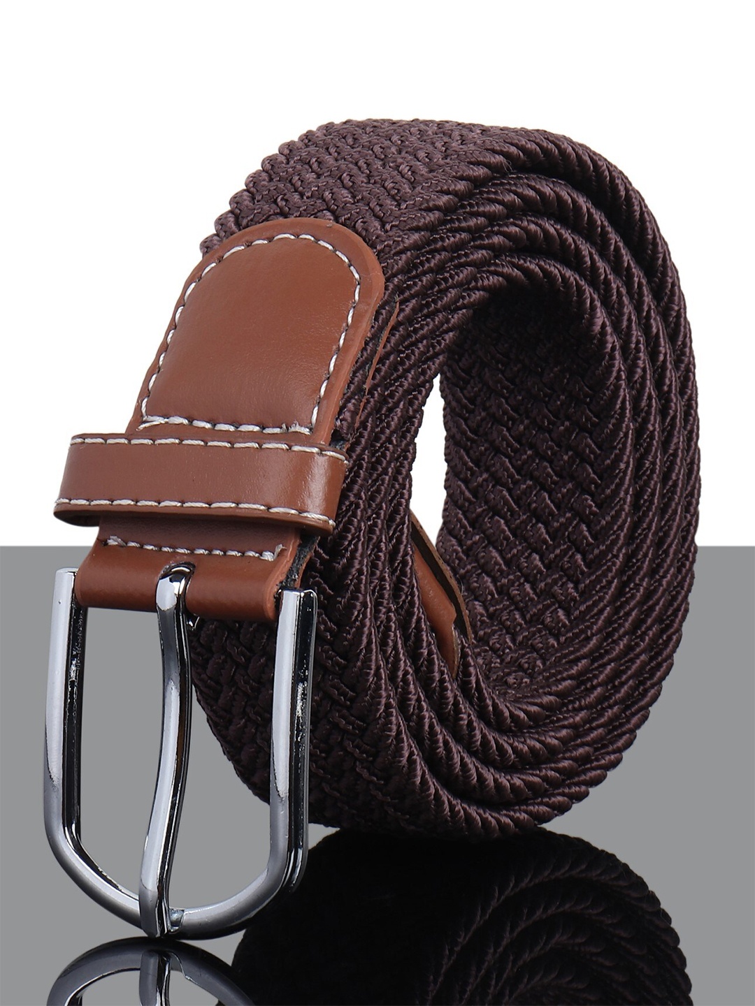 

Kastner Unisex Maroon Braided Stretchable Canvas Belt