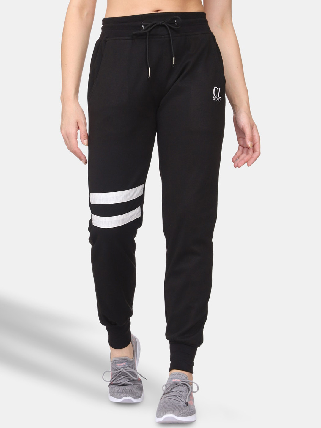 

CL SPORT Women Black Solid Joggers
