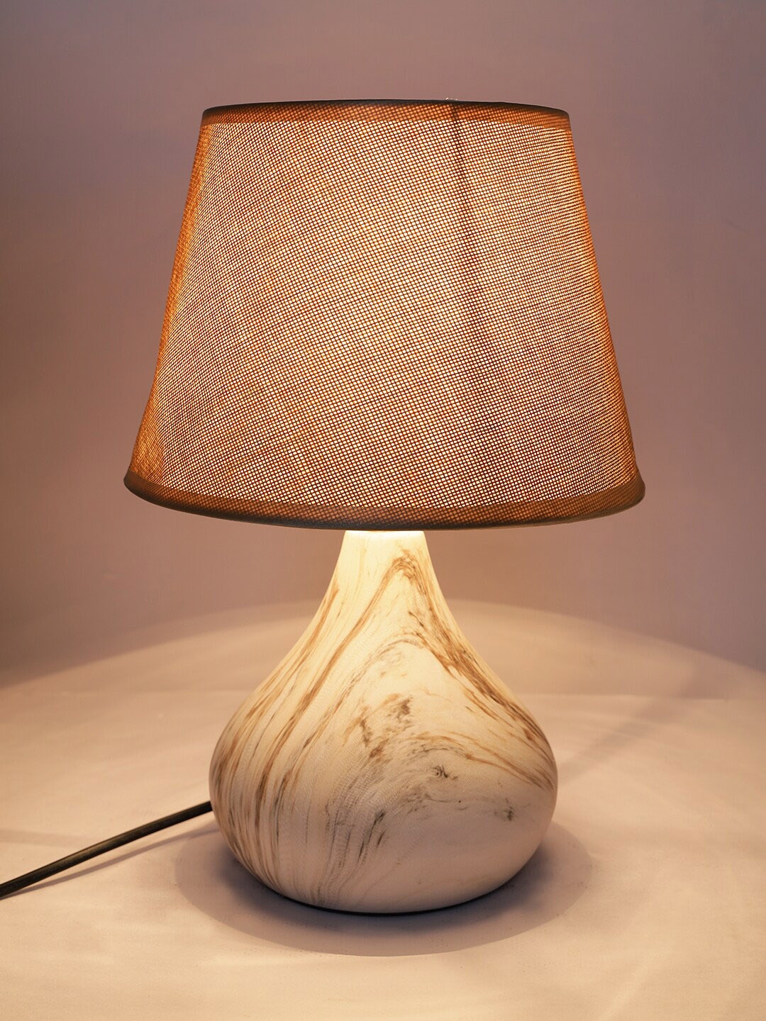 

TAYHAA Beige Solid Earthen Lamp