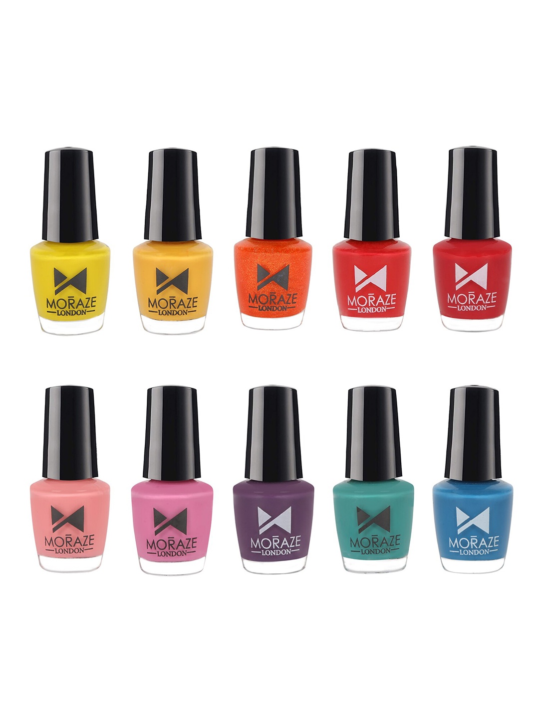 

Moraze Multicoloured Set of 10 Nail Enamel, Multi
