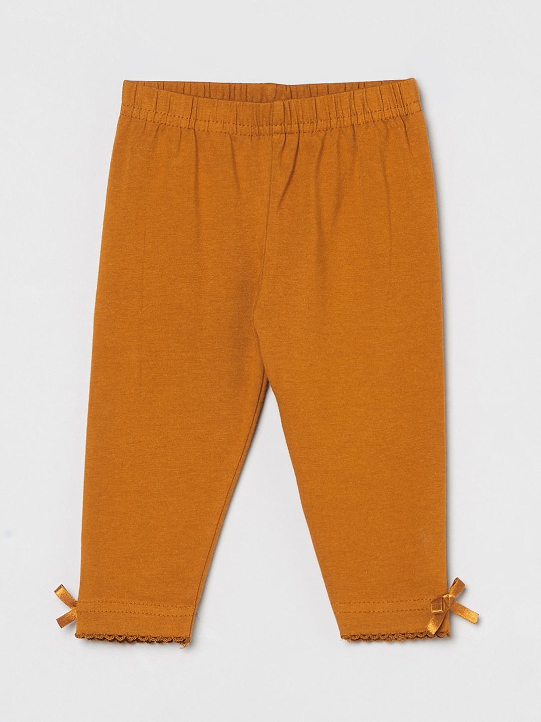 

max Girls Tan Brown Solid Leggings
