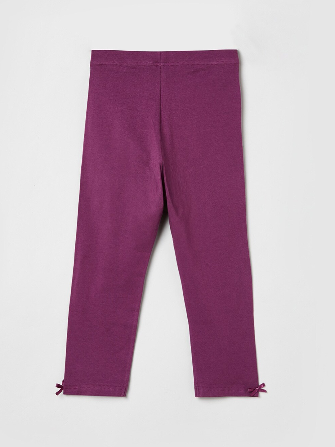 

max Girls Purple Solid Leggings