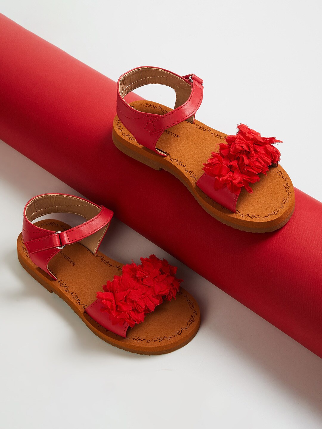 

Fame Forever by Lifestyle Girls Red Open Toe Flats