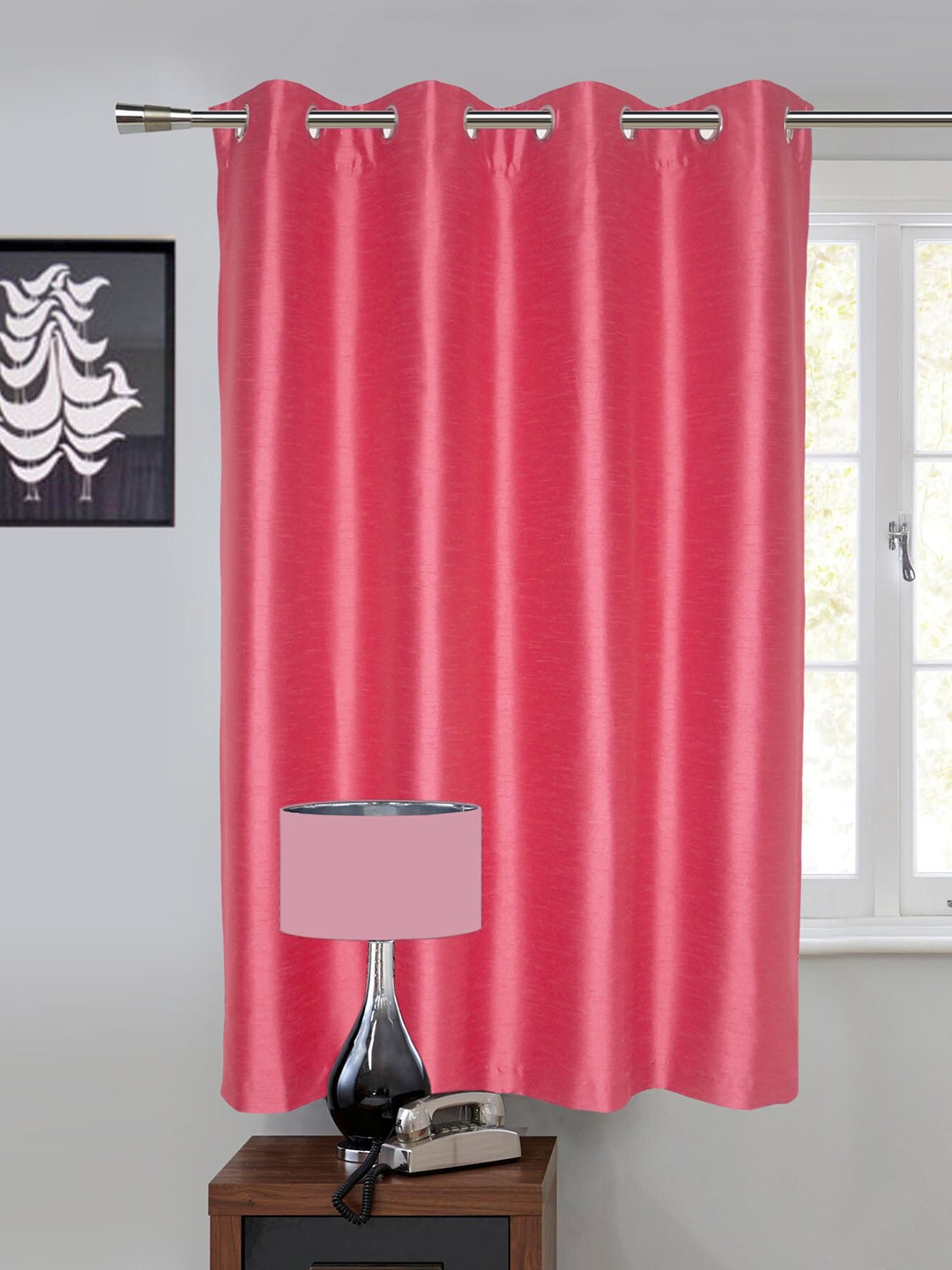 

Lushomes Pink Window Curtain