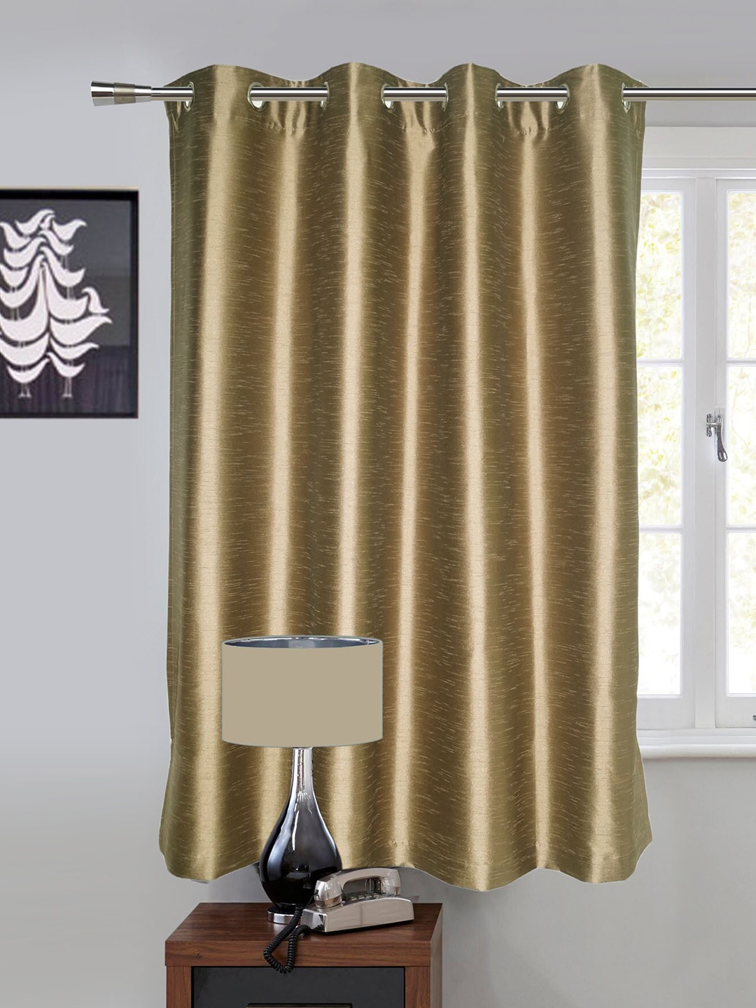 

Lushomes Brown Window Curtain