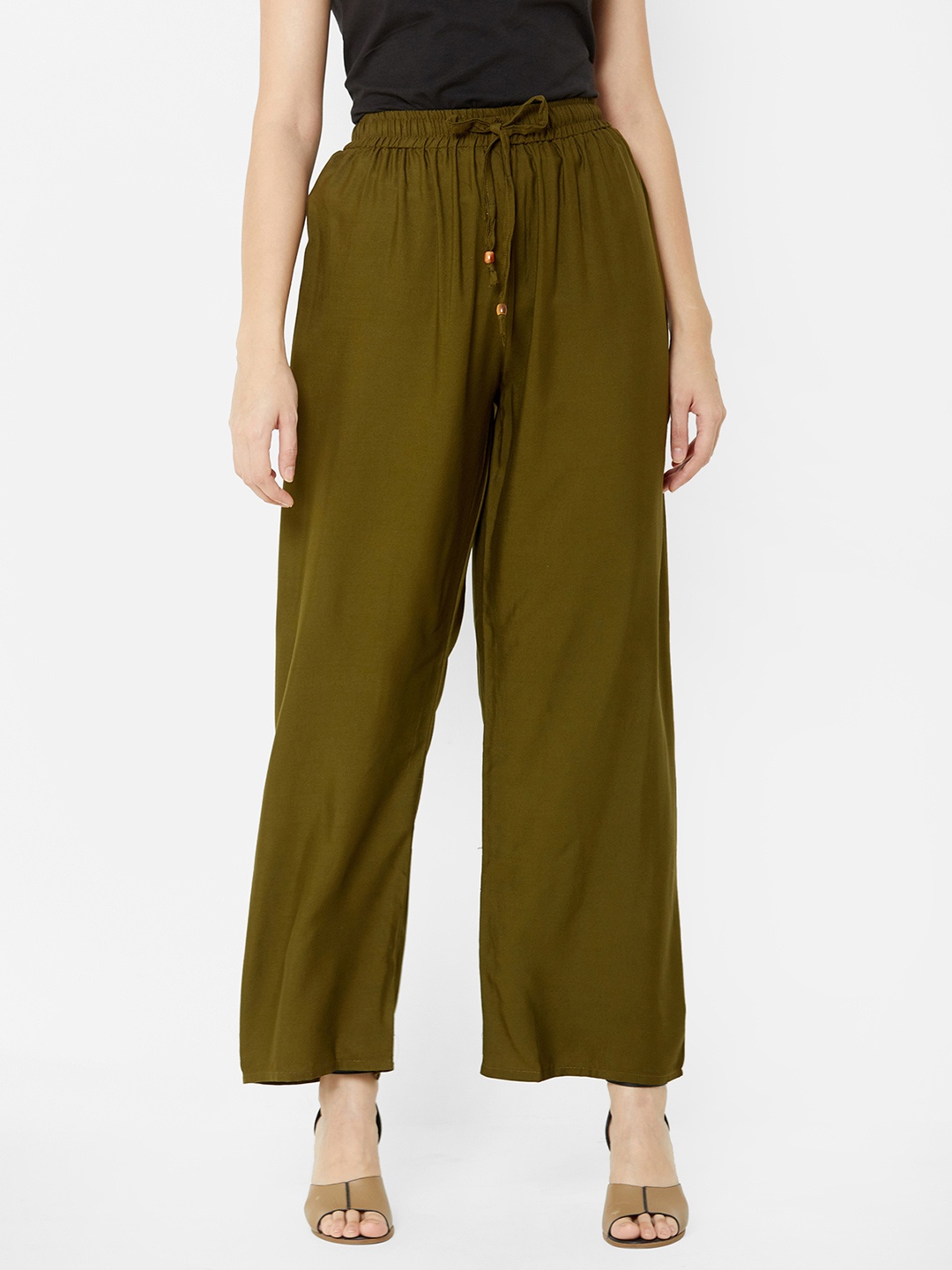 

ZOLA Women Brown Loose Fit Parallel Trousers