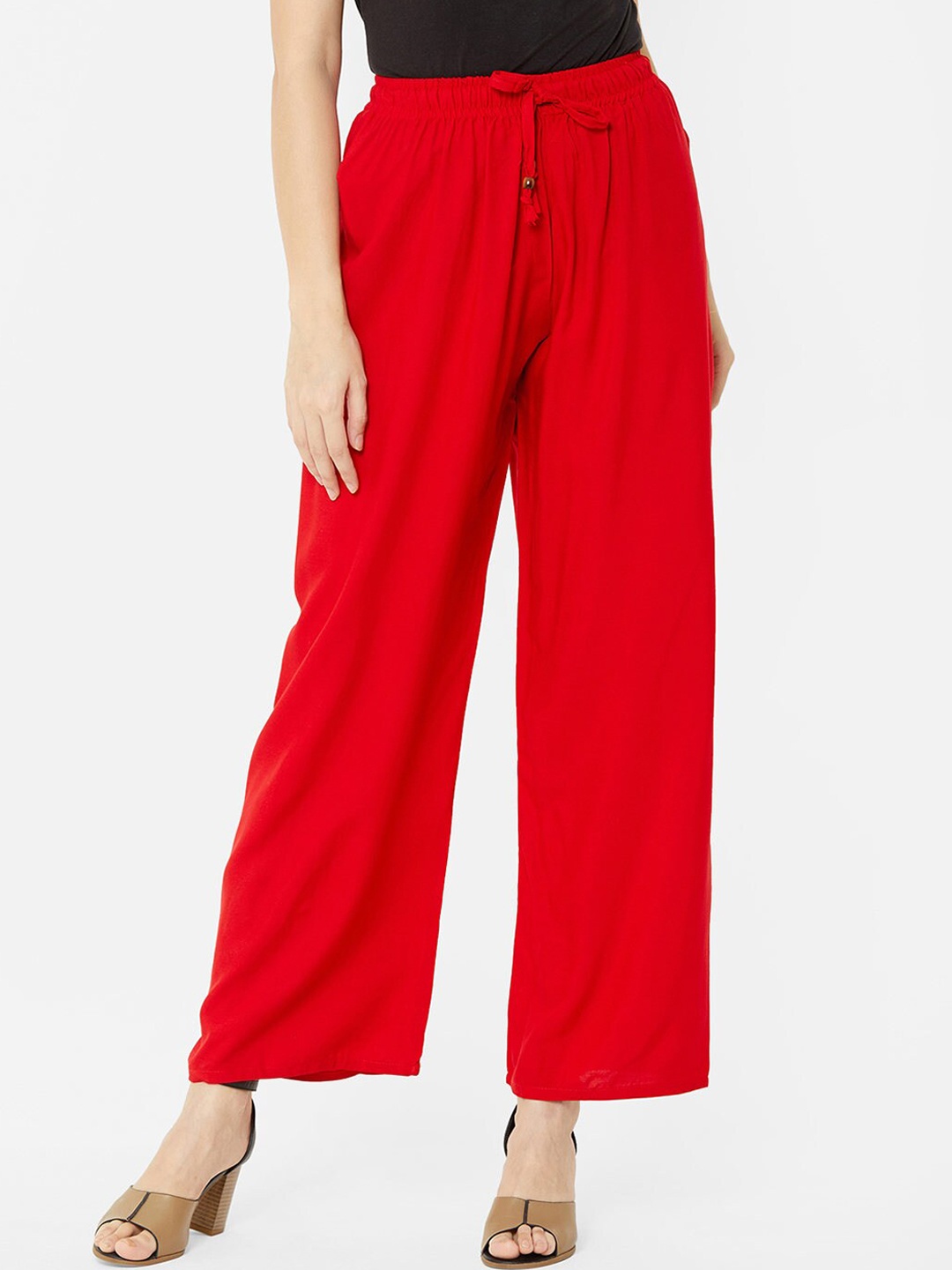 

ZOLA Women Red Loose Fit Parallel Trousers