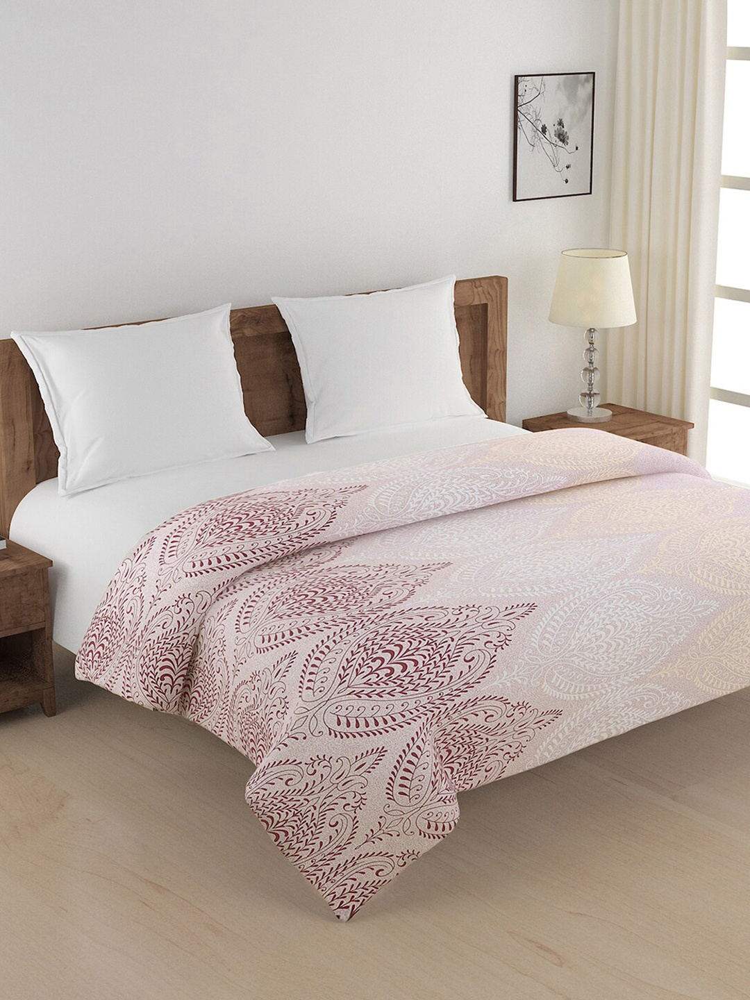 

SWAYAM Pink & Maroon Ethnic Motifs AC Room 150 GSM Double Bed Comforter