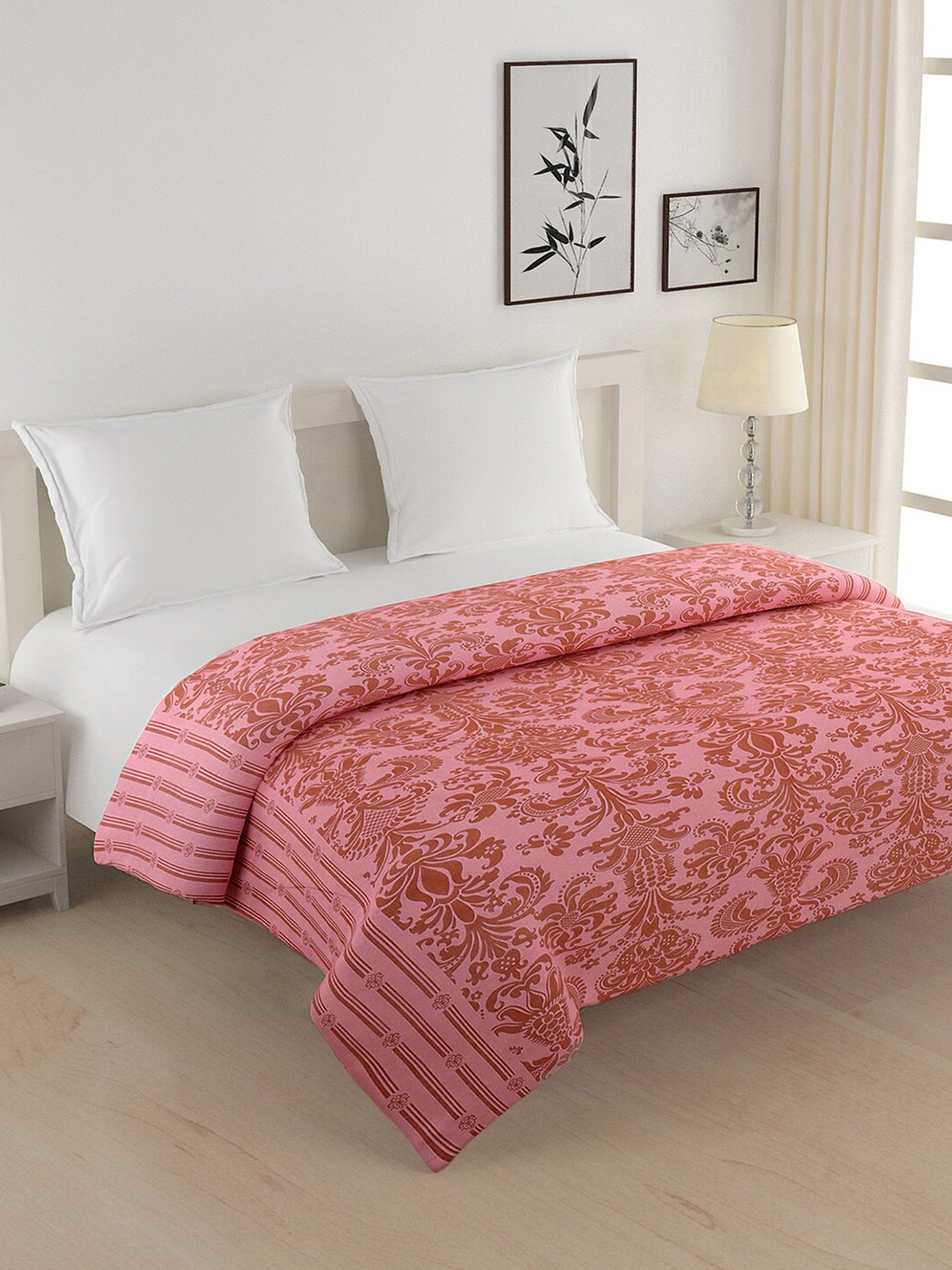 

SWAYAM Mauve & Maroon Ethnic Motifs AC Room 150 GSM Double Bed Comforter