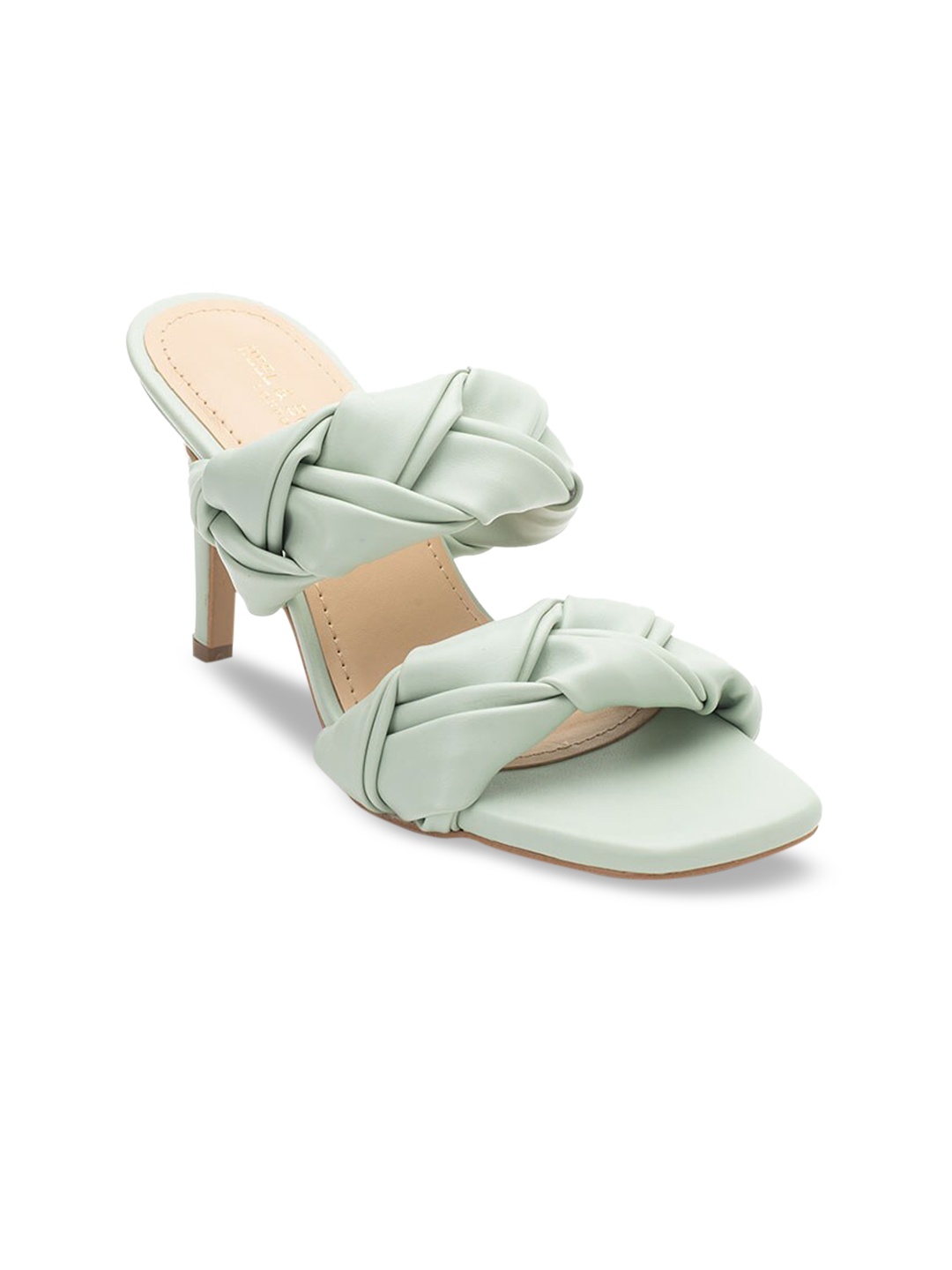 

Heel & Buckle London Women Green Braided Leather Heels