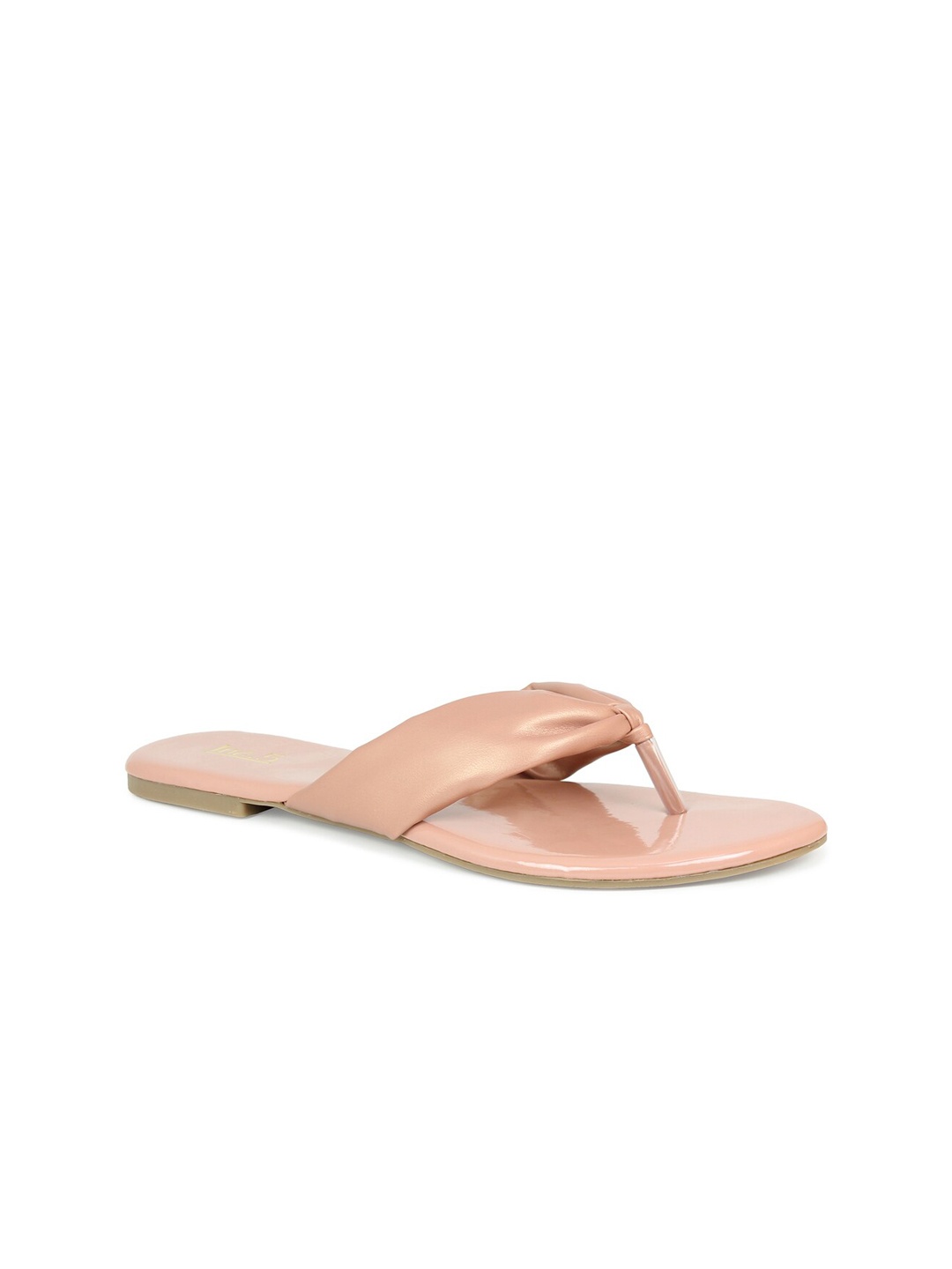 

Inc 5 Women Rose Gold-Toned T-Strap Flats