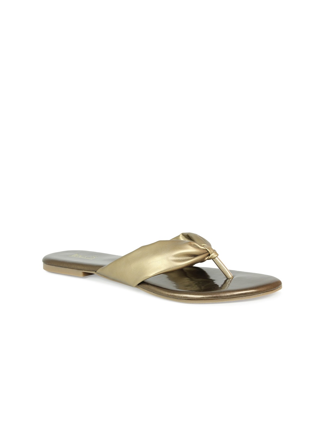 

Inc 5 Women Gold-Toned Open Toe Flats