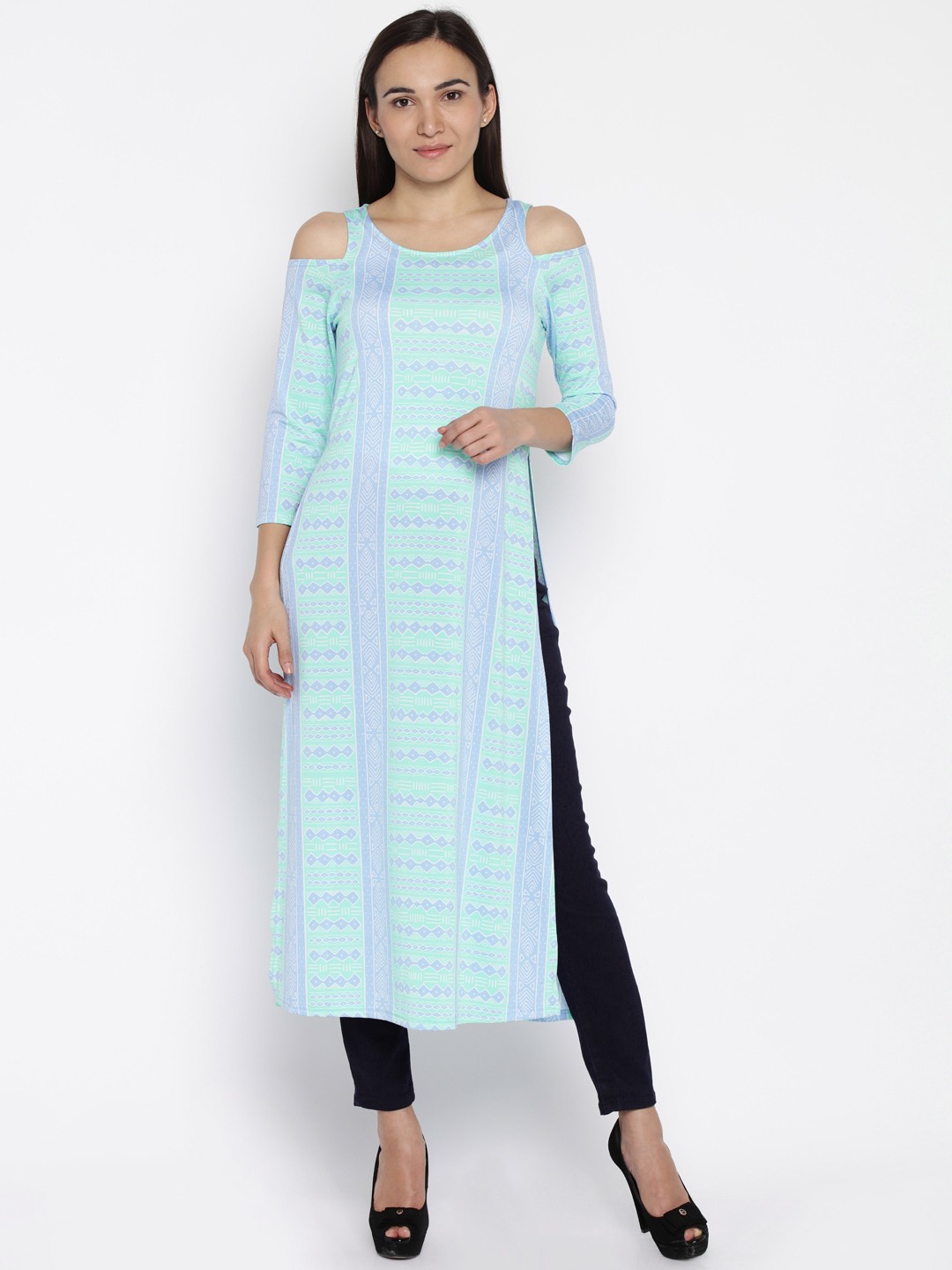

AND By Anita Dongre Blue Printed Tunic
