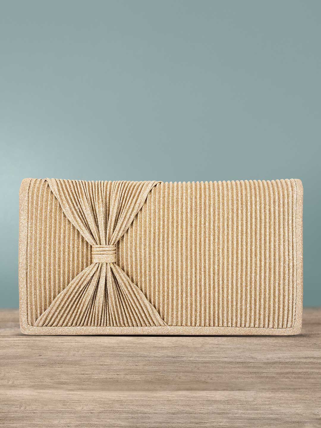 

Peora Cream-Coloured Bow Detail Purse Clutch