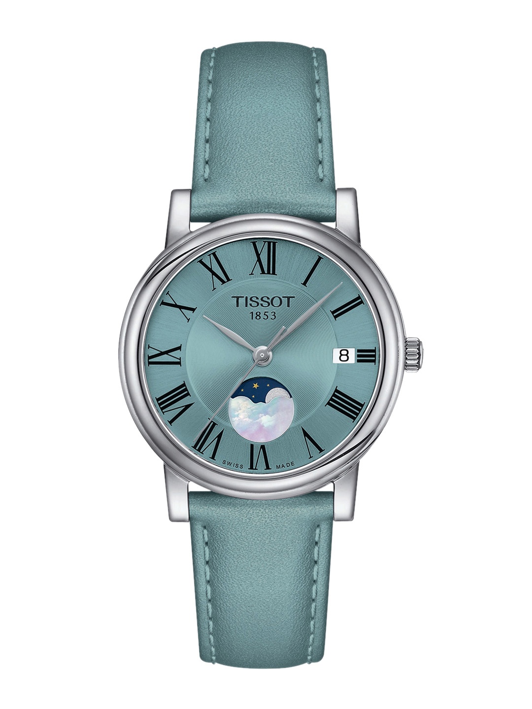 

TISSOT Women Blue Printed Dial & Leather Straps Analogue Watch T1222231635300