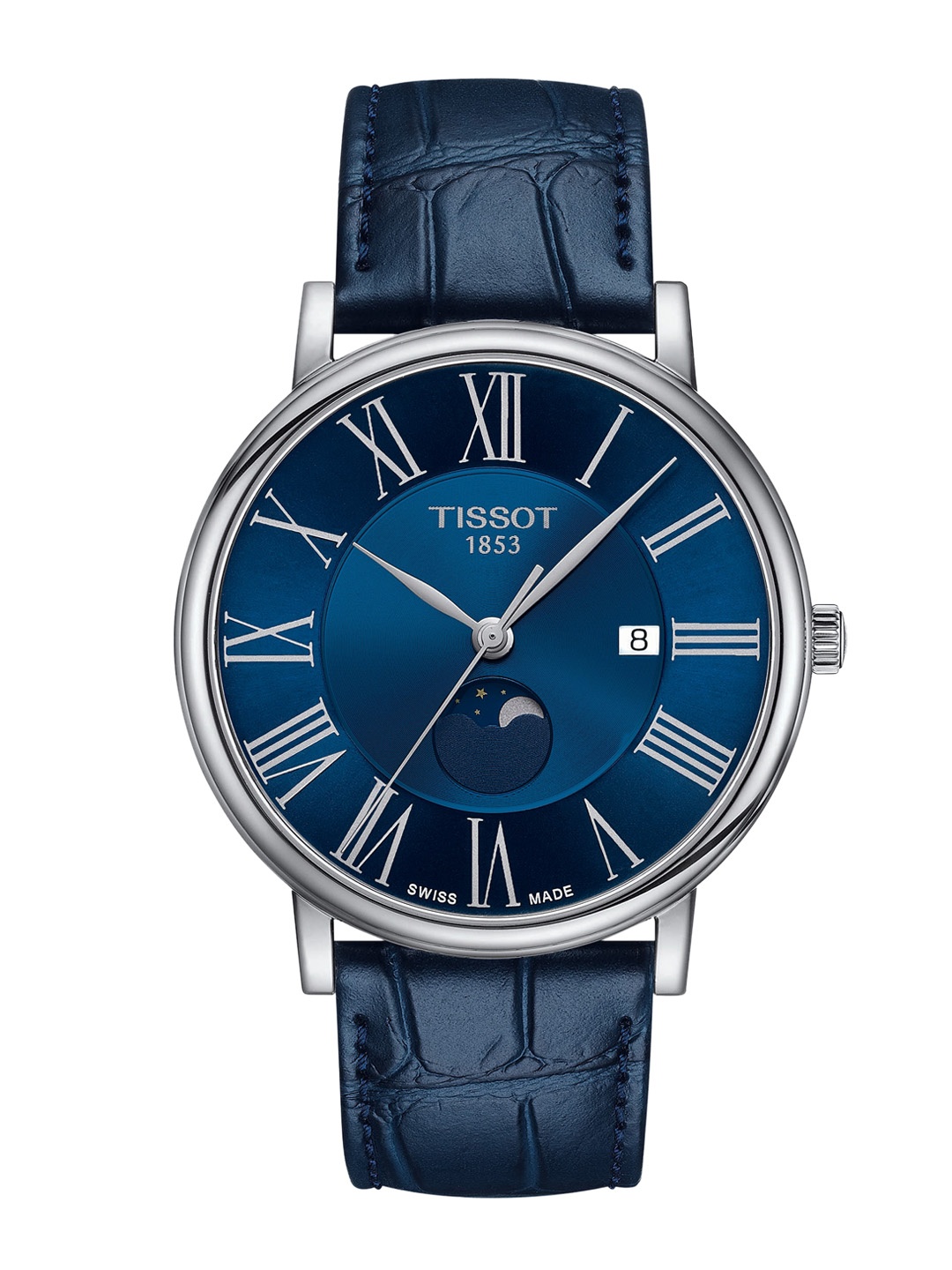 

TISSOT Men Blue Dial & Blue Leather Textured Straps Analogue Watch T1224231604300