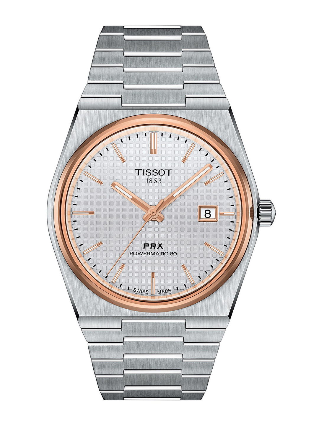 

TISSOT Men Silver-Toned Stainless PRX Powermatic 80 Watch - T1374072103100