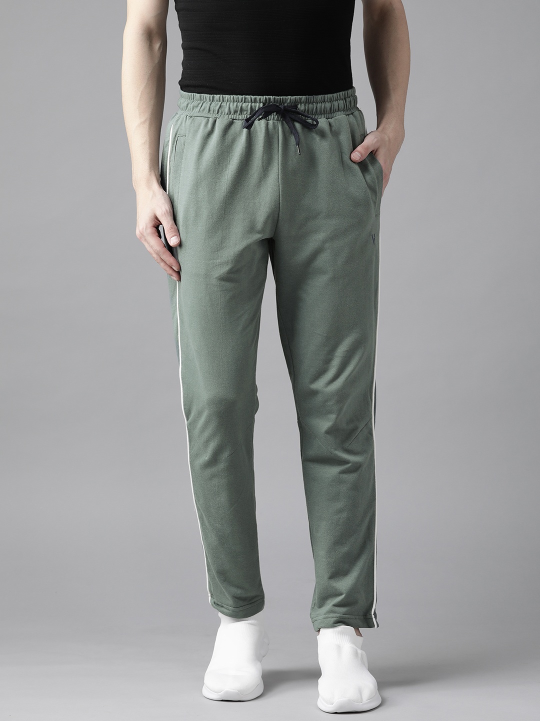 

Van Heusen Sport Men Green Pure Cotton Solid Track Pants