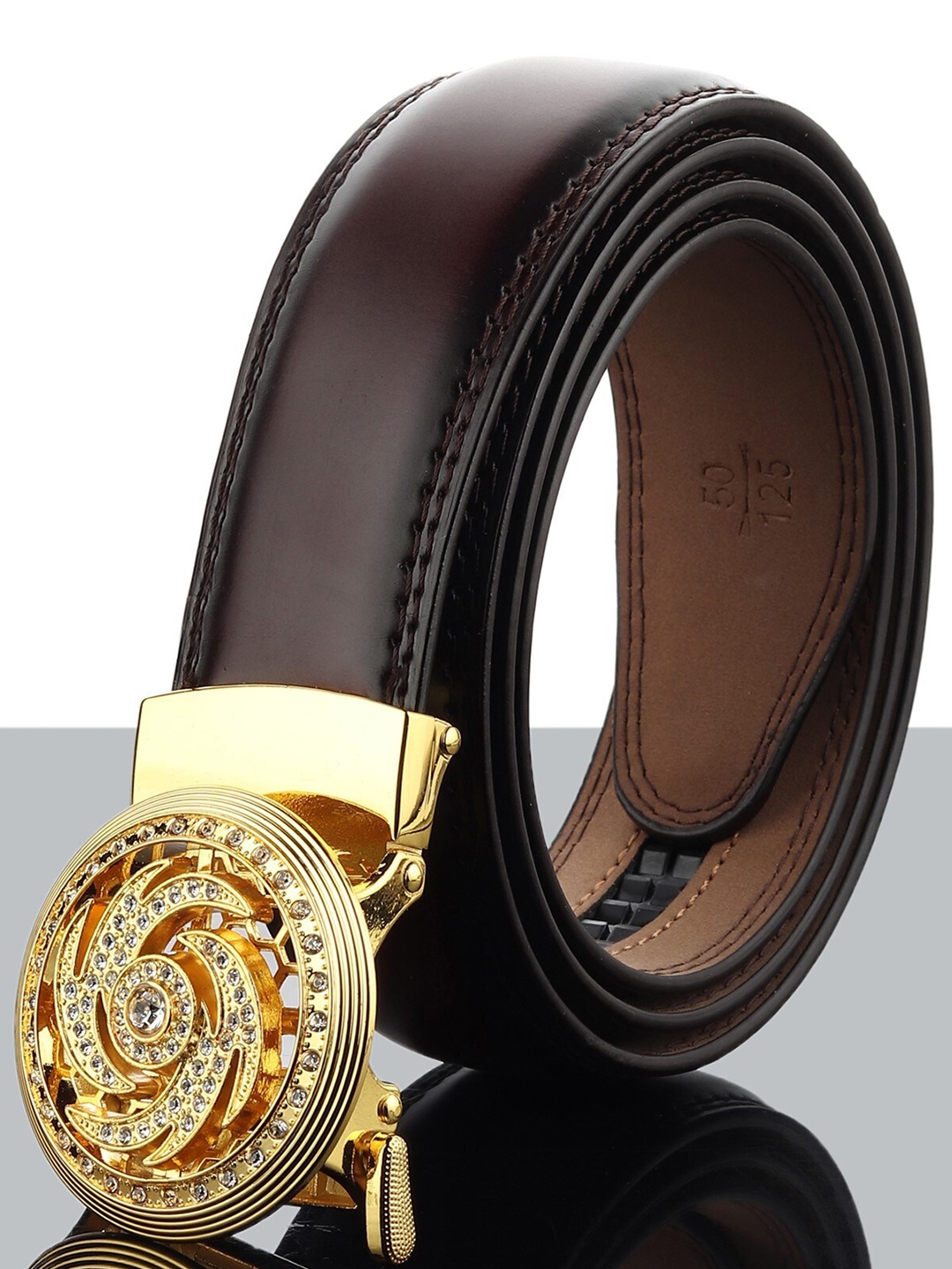 

Kastner Men Coffee Brown Embellished Formal Belt