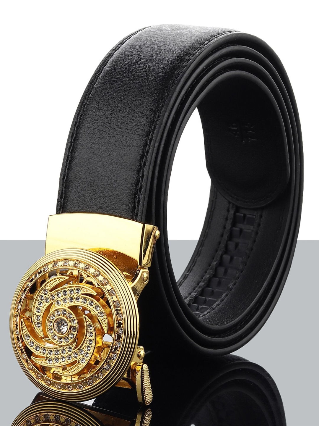 

Kastner Men Black & Gold-Toned Embellished Belt