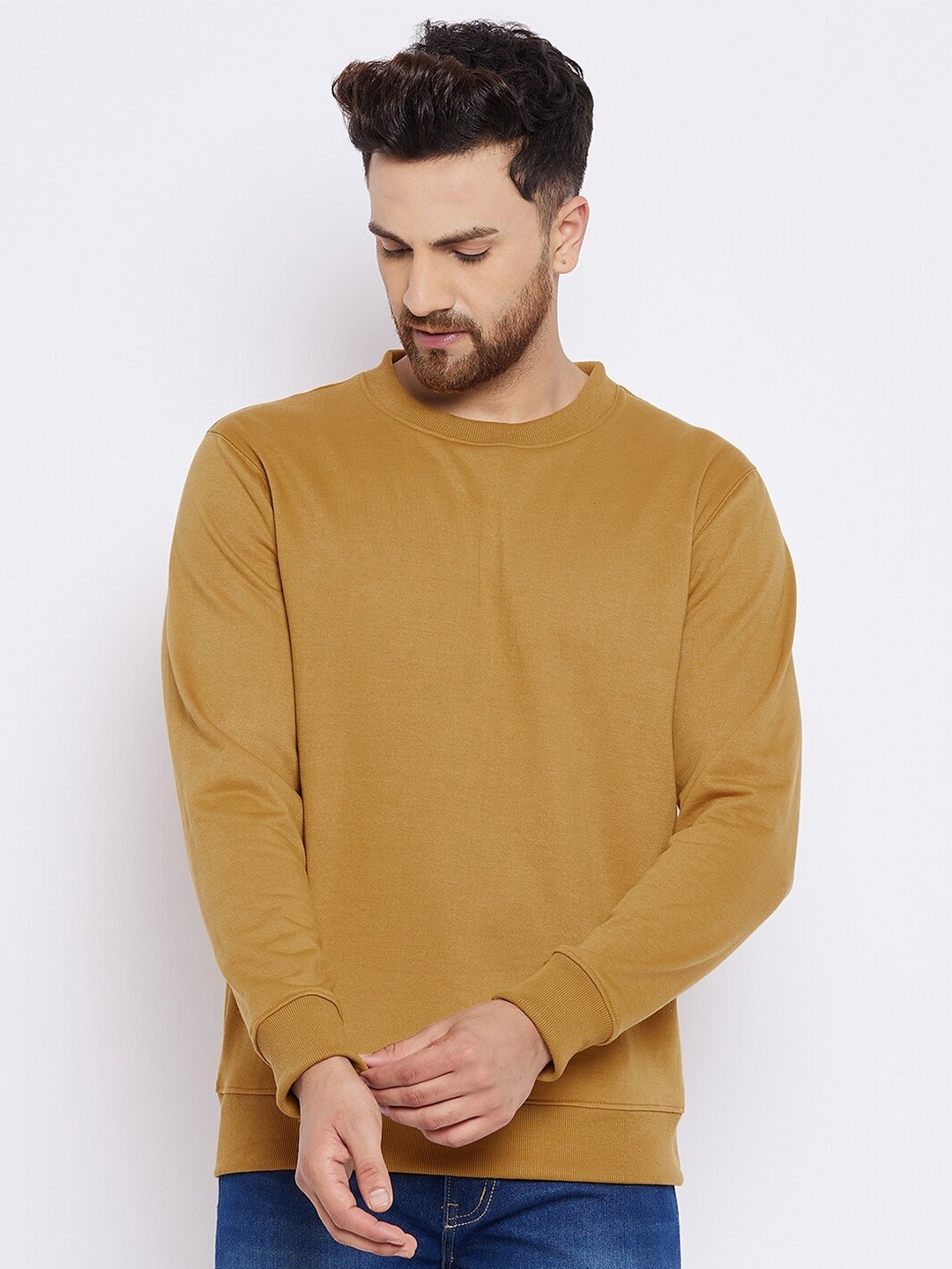 

FRENCH FLEXIOUS Men Beige Sweatshirt