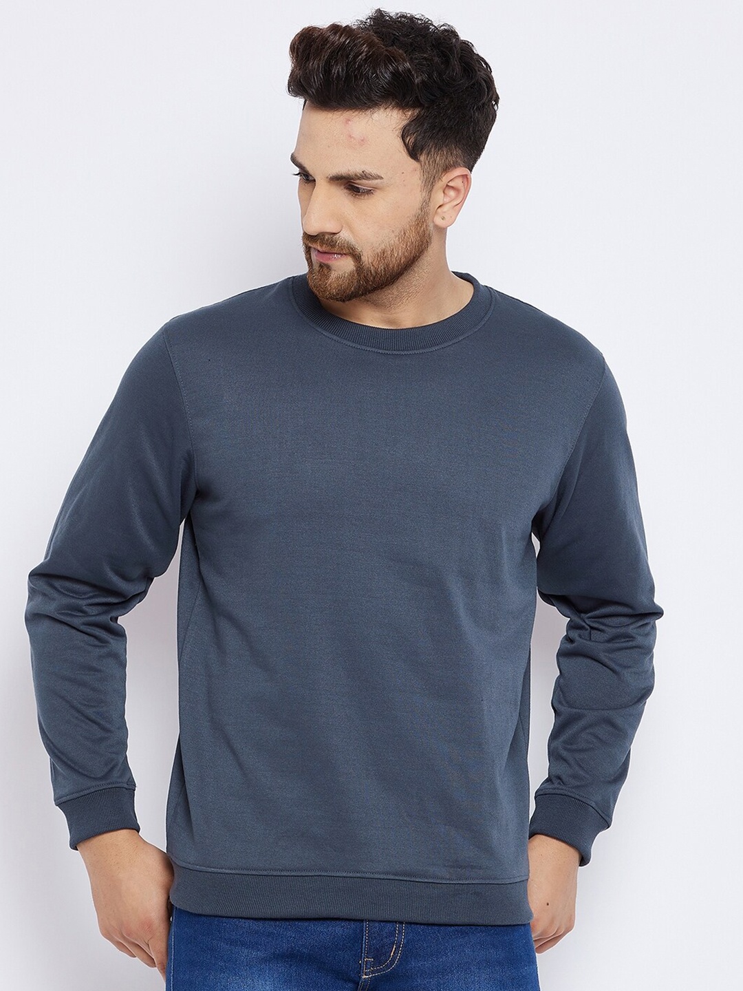 

FRENCH FLEXIOUS Men Grey Sweatshirt
