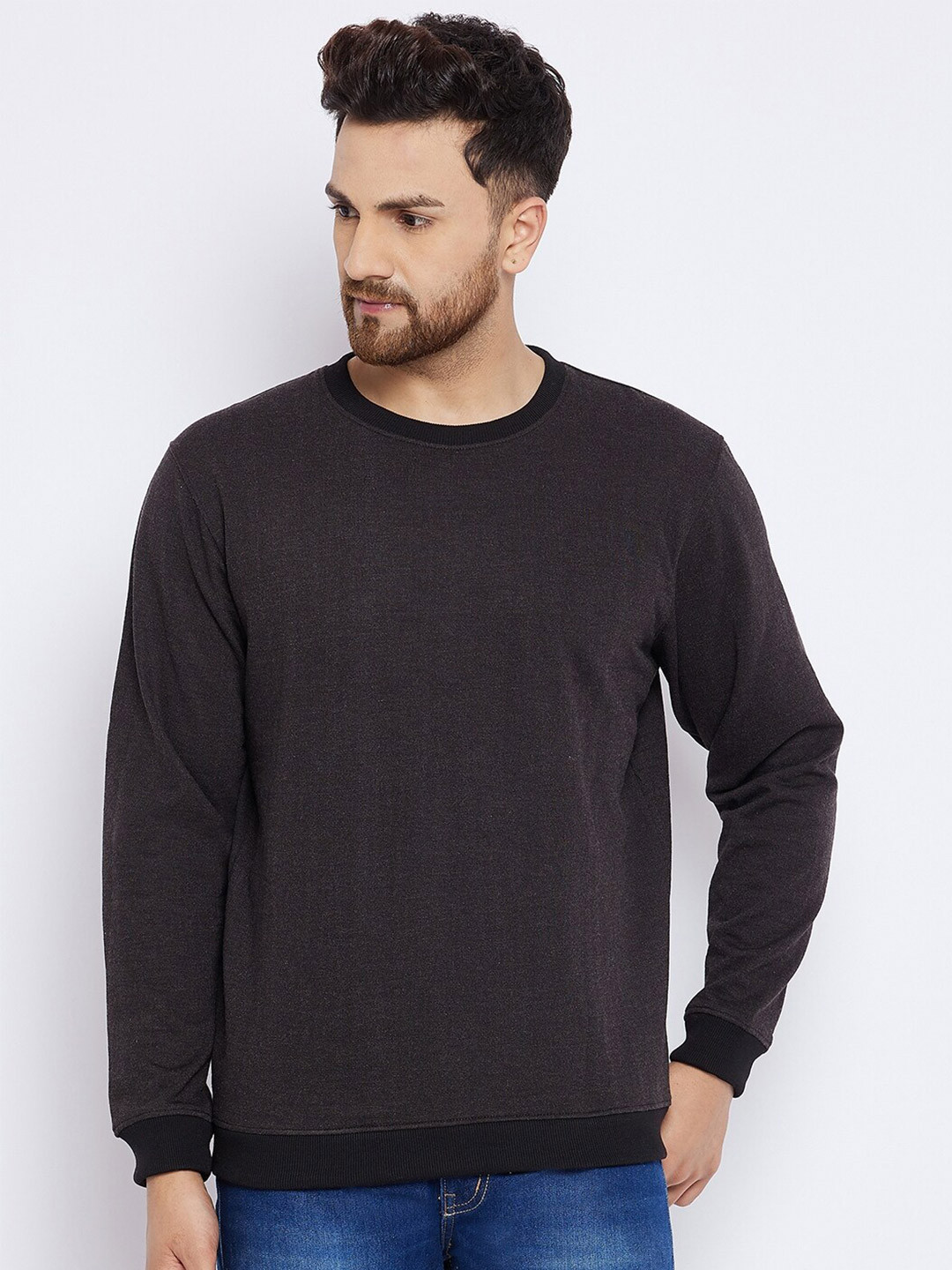 

FRENCH FLEXIOUS Men Black Sweatshirt