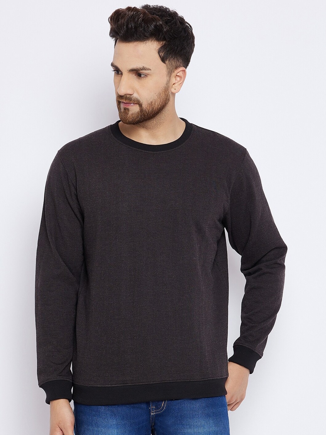

FRENCH FLEXIOUS Men Black Sweatshirt