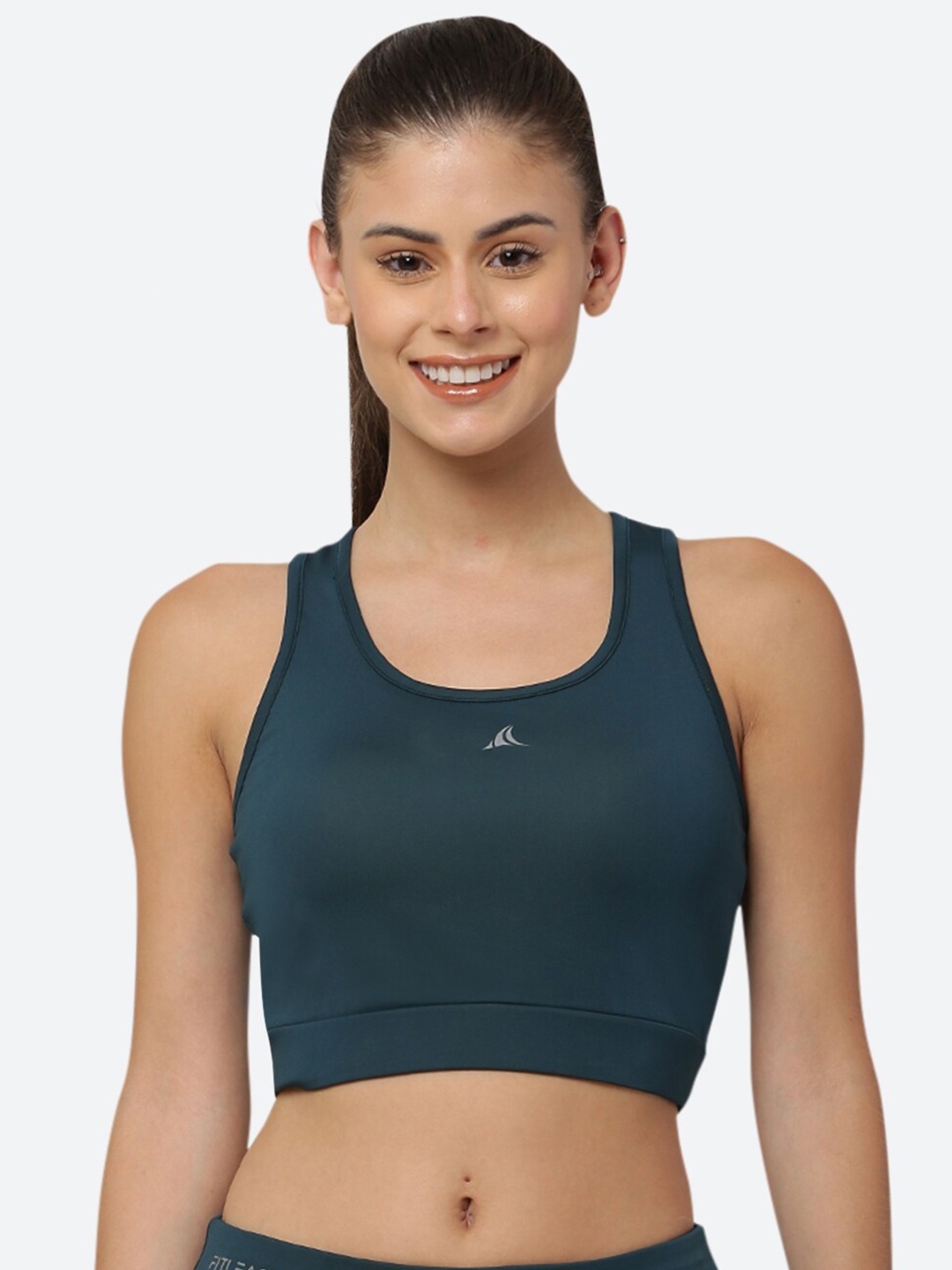 

FITLEASURE Luxe Gym Training/Workout Green Sports Bra