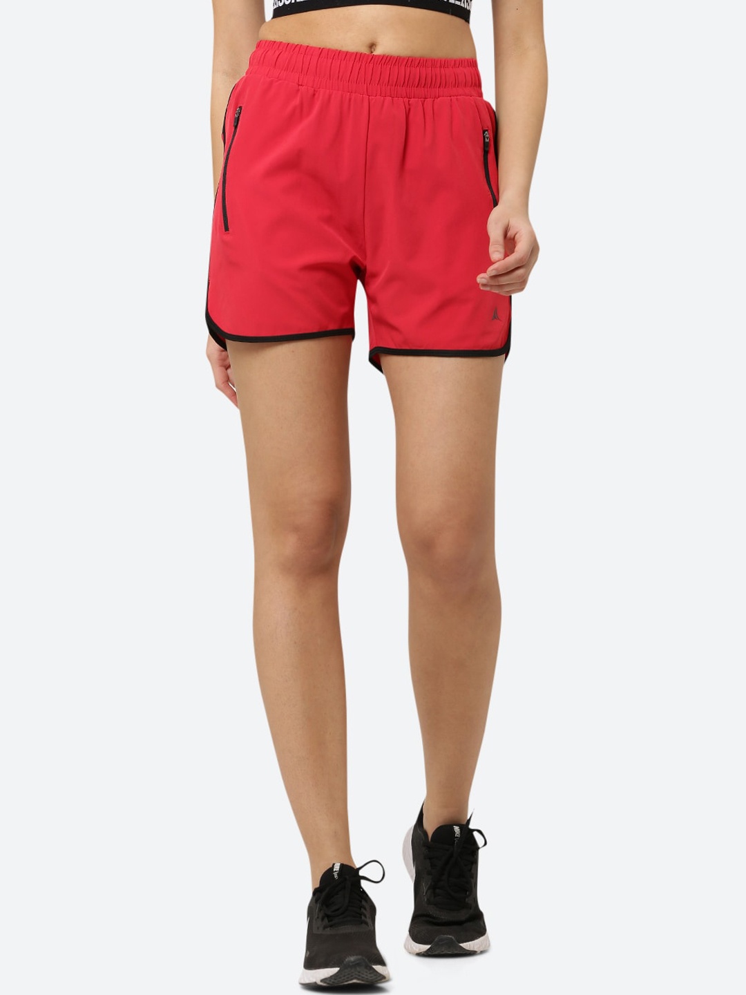 

FITLEASURE Women Red Running Sports Shorts