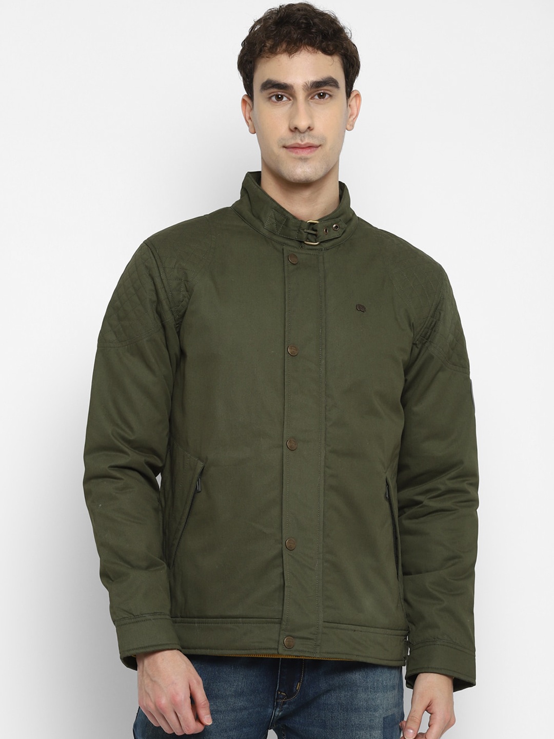 

Red Chief Men Olive Green Water Resistant Padded Jacket