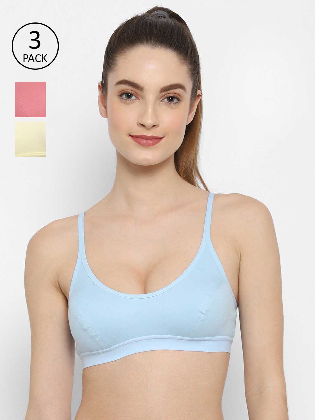 

Floret Pack Of 3 `Bralette, Blue